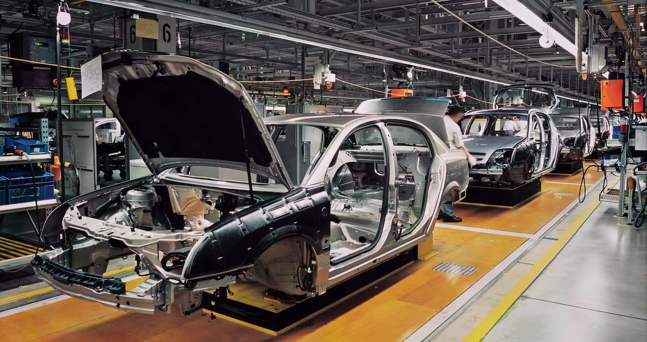 an auto assembly line